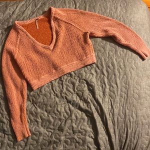 Free People High Low V-neck Sweater